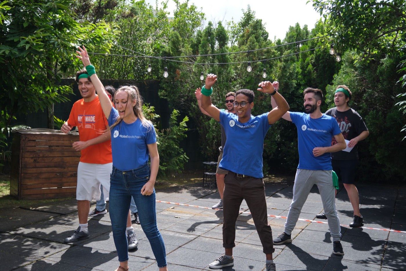 Colleagues celebrating during the 2022 summer workshops